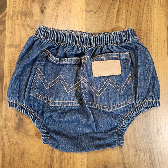 Wrangler Washed Indigo Jean Diaper Cover 6 Months NWT - Picture 3 of 4